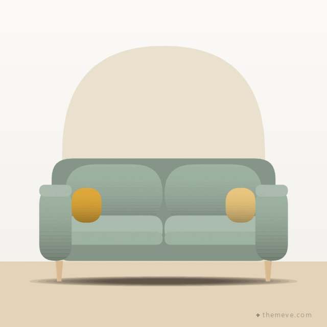 Compact Two-Seater Sofa — Sage