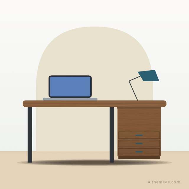 Wide Work Desk — Walnut Look