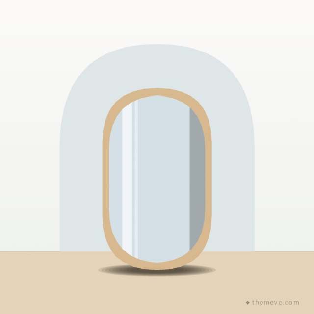 Round Wall Mirror — Oak